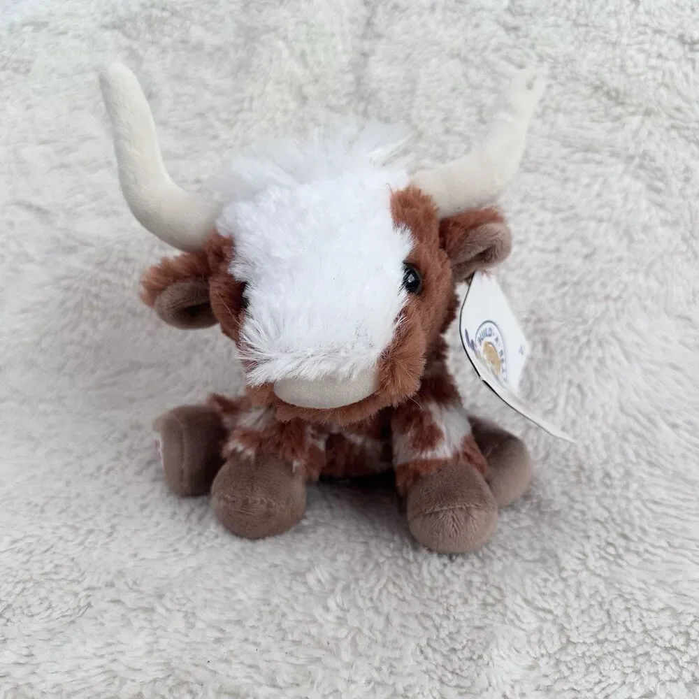 Build A Bear Workshop Longhorn Cow Mini Beans 5” Plush Toy